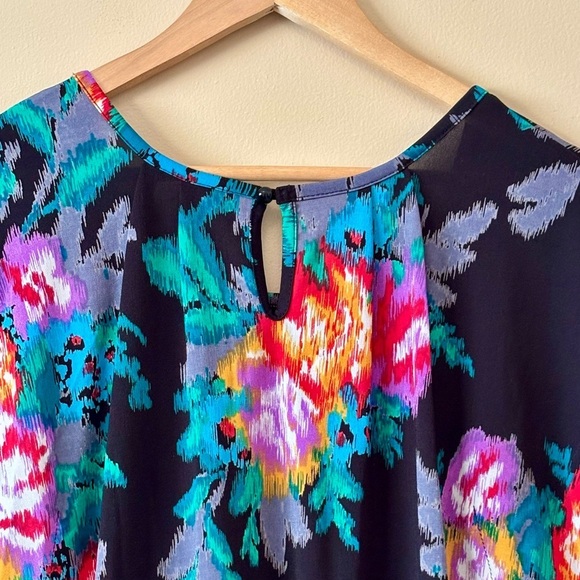 Orion London| Gorgeous Multicolor Abstract Black Tunic or Mini Dress Sz XS/S - Picture 6 of 10